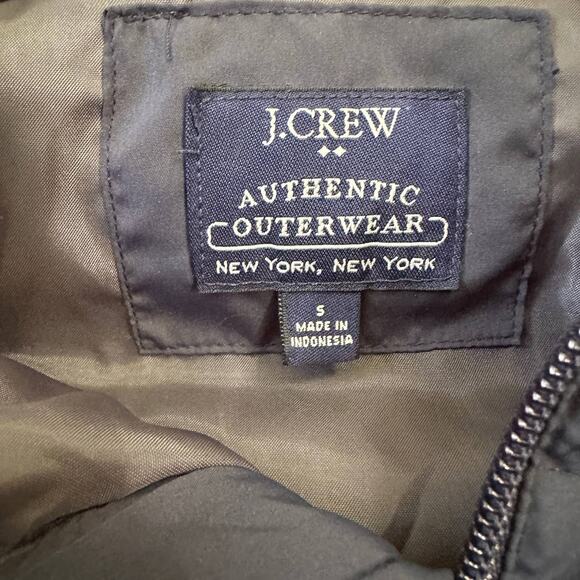 J Crew Men's Navy Blue Quilted Down Puffer Jacket Lightweight Coat S Small - Picture 6 of 9